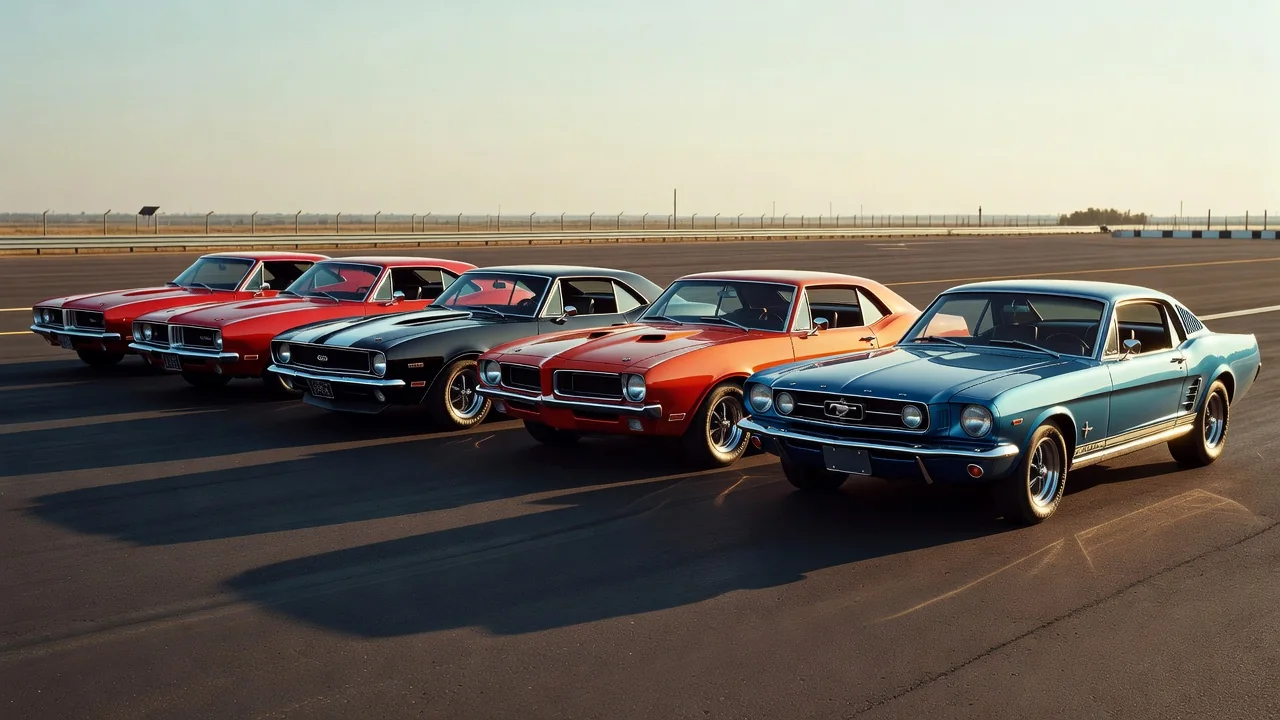 The Classic Muscle Cars That Filled the Staging Lanes